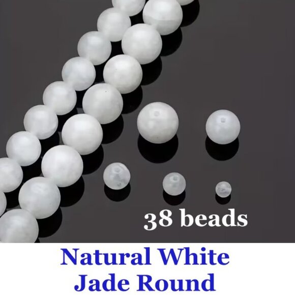 Beads Other - Natural White Jade Round   4mm  About - 38 to 40 Pieces
